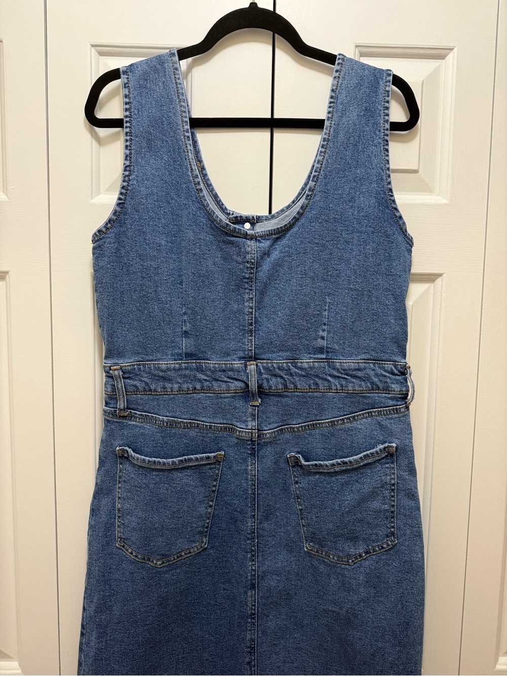 RE Generation Denim Midi Button-Front Dress - Picture 8 of 9